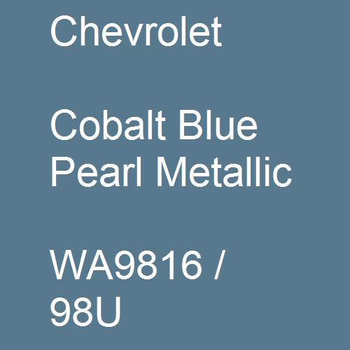 Chevrolet, Cobalt Blue Pearl Metallic, WA9816 / 98U.